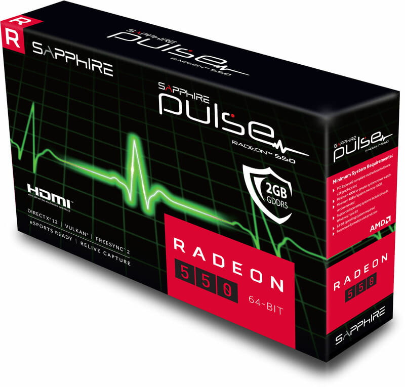 Відеокарта AMD Radeon RX 550 2GB GDDR5 Pulse Sapphire (11268-21-20G)