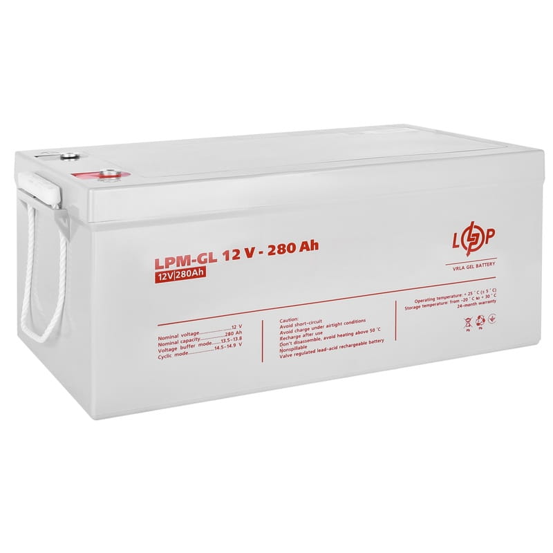 Аккумуляторная батарея LogicPower 12V 280AH (LPM-GL 12 - 280 AH) GEL