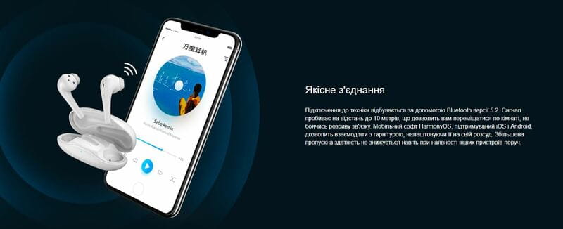 Bluetooth-гарнитура 1More ComfoBuds 2 TWS ES303 Mica White (879509)