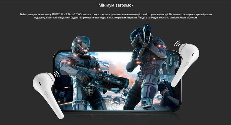 Bluetooth-гарнитура 1More ComfoBuds 2 TWS ES303 Mica White (879509)