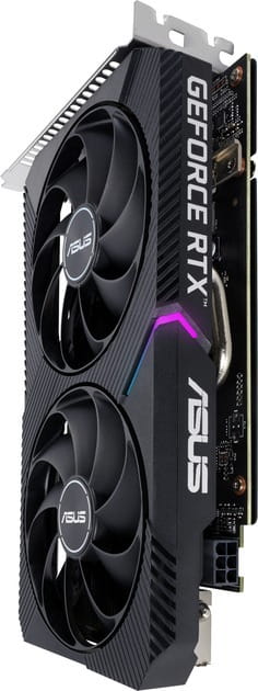 Видеокарта GF RTX 3050 8GB GDDR6 Dual OC V2 Asus (DUAL-RTX3050-O8G-V2)