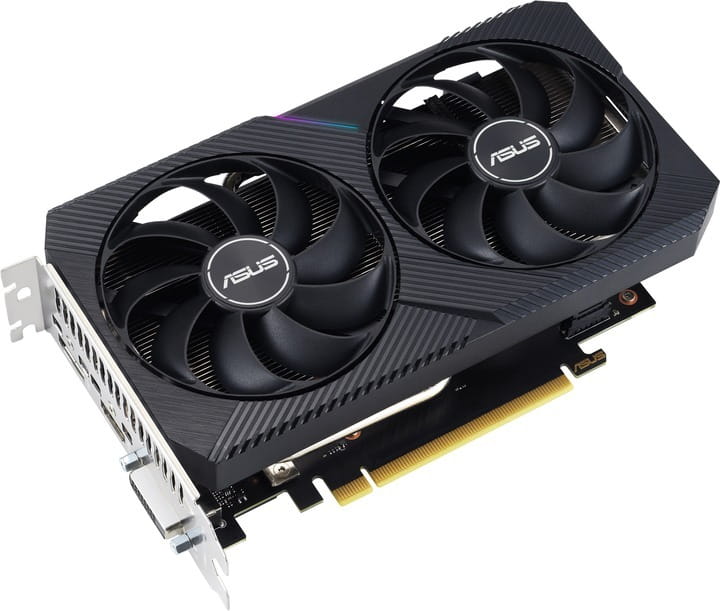 Видеокарта GF RTX 3050 8GB GDDR6 Dual OC V2 Asus (DUAL-RTX3050-O8G-V2)