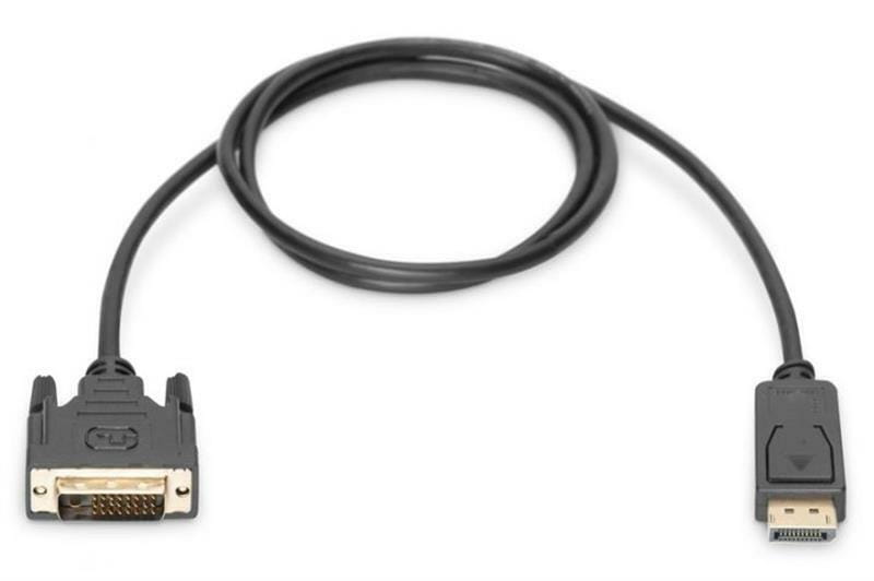 Кабель Digitus DisplayPort - DVI (M/M), 2 м, черный (AK-340301-020-S)