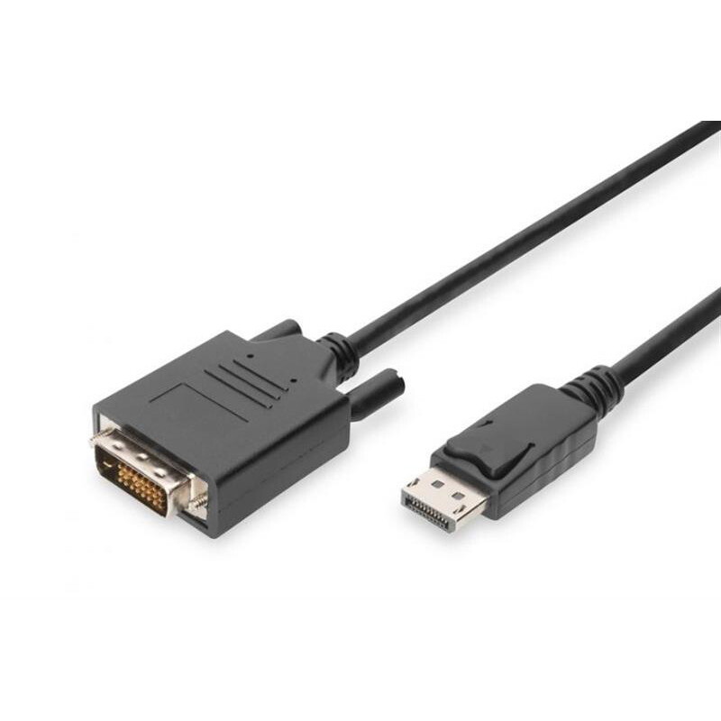Кабель Digitus DisplayPort - DVI (M/M), 2 м, черный (AK-340301-020-S)