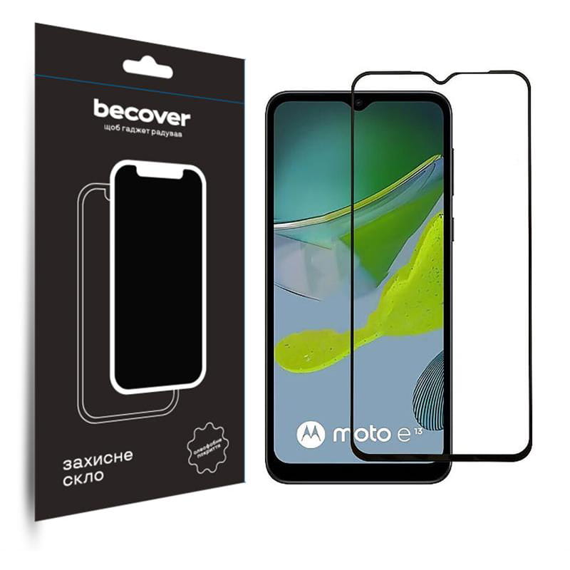 Защитное стекло BeCover для Motorola Moto E13 Black (708843)