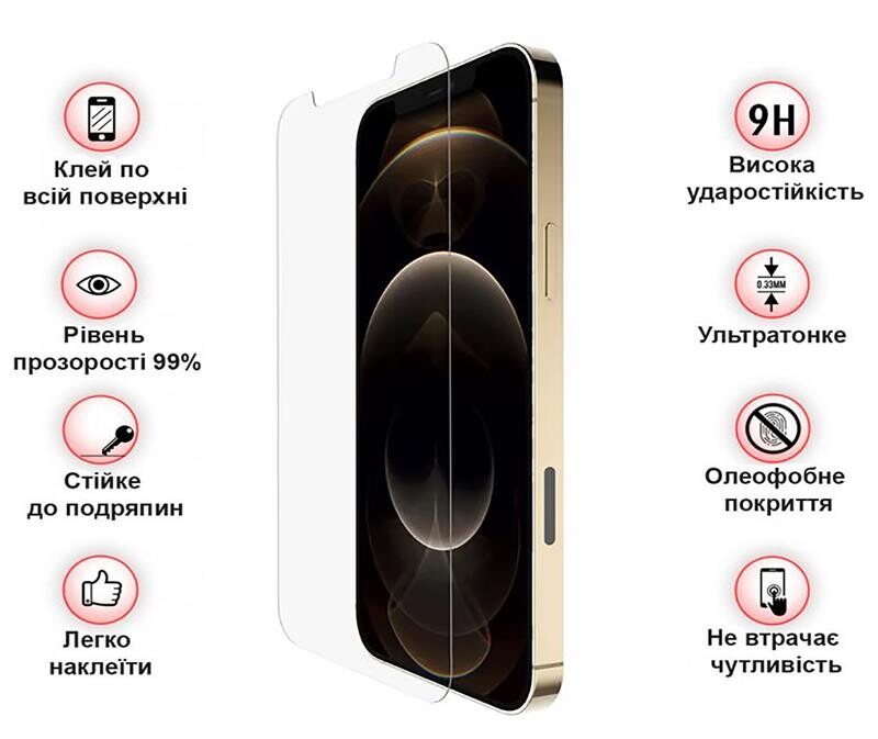 Захисне скло BeCover для Apple iPhone 13 Pro Max Crystal Clear Glass 3D (709244)