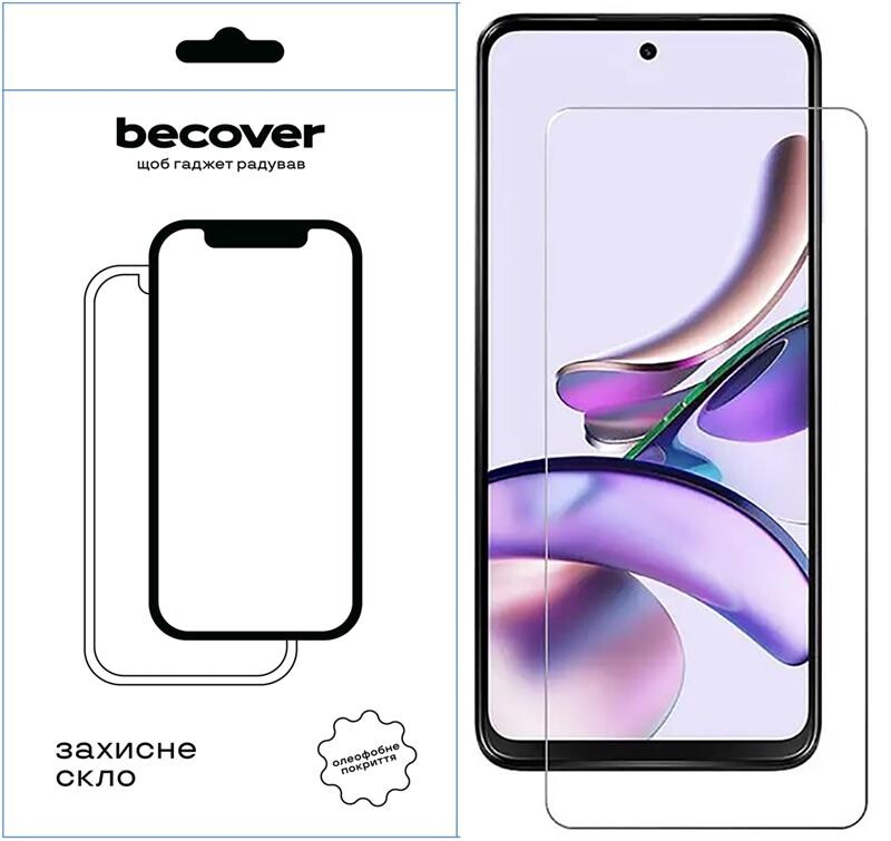 Захисне скло BeCover для Motorola Moto G13/G23/G53 Crystal Clear Glass 3D (709247)