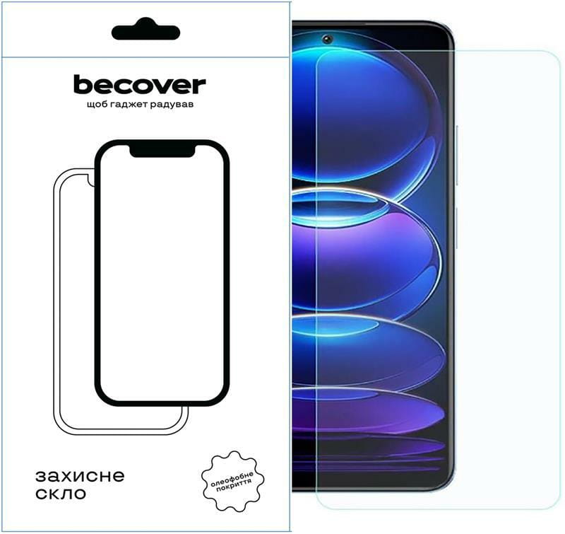 Защитное стекло BeCover для Xiaomi Redmi Note 12 4G/Note 12 5G/Poco X5 5G Crystal Clear Glass 3D (709254)
