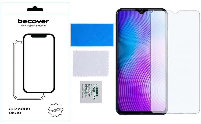 Защитное стекло BeCover для Tecno Spark 10 (KI5q) Crystal Clear Glass 3D (709267)