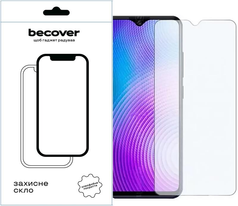 Защитное стекло BeCover для Tecno Spark 10 (KI5q) Crystal Clear Glass 3D (709267)