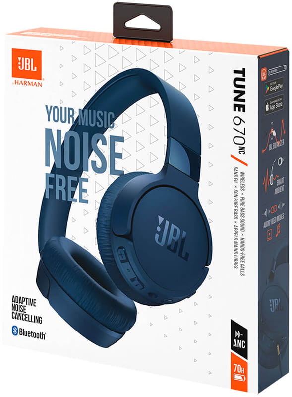 Bluetooth-гарнитура JBL Tune 670NC Blue (JBLT670NCBLU)