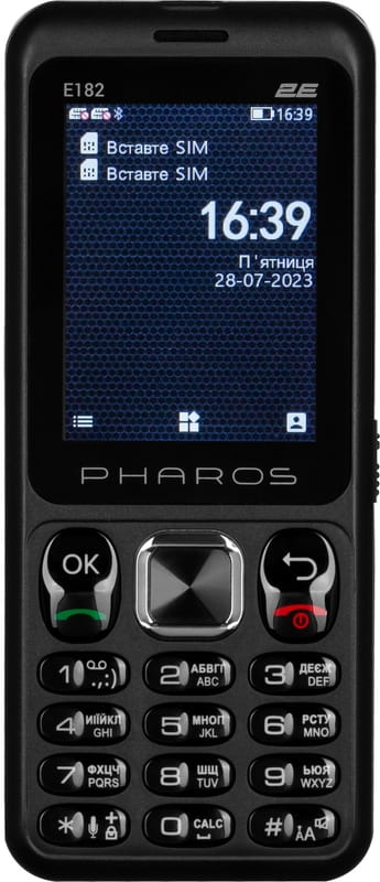 Мобильный телефон 2E E182 Dual Sim Black (688130245234)