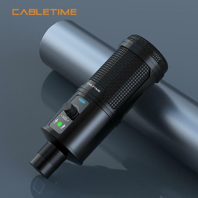Настільний мікрофон USB с шумозаглушенням Cabletime + штатив трипод (CM10B)