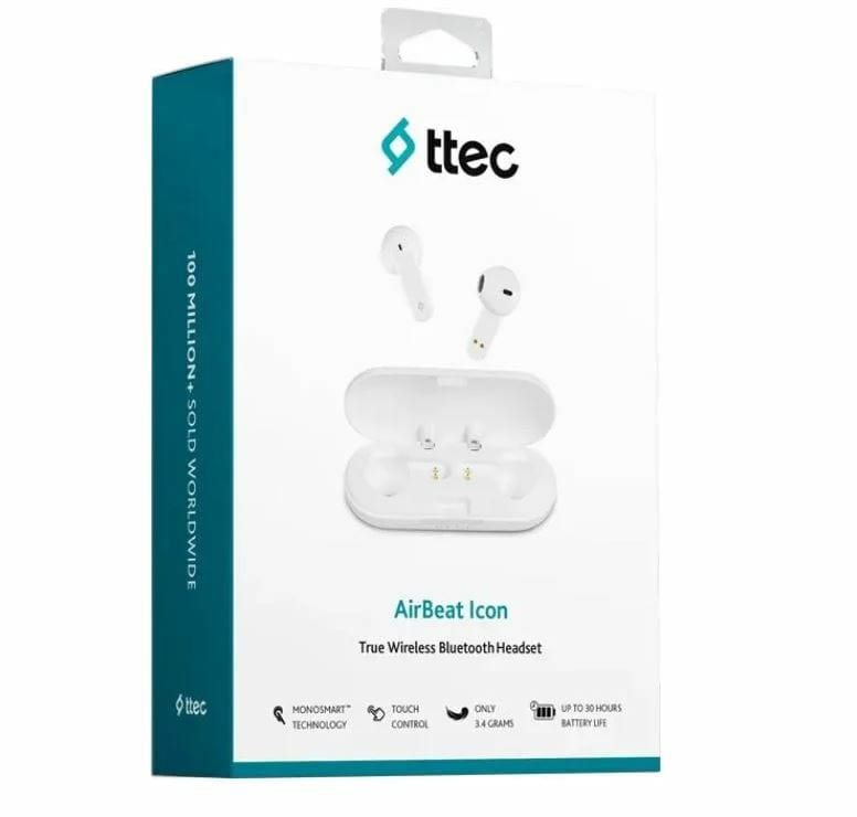 Bluetooth-гарнітура Ttec AirBeat Icon White (2KM143IB)