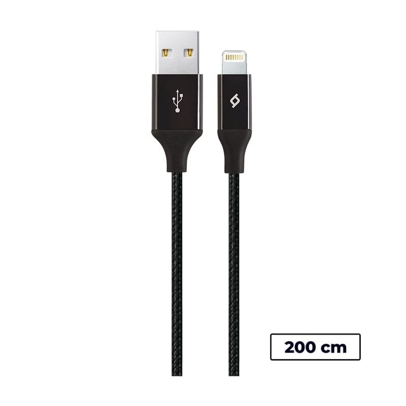 Кабель Ttec USB - Lightning (M/M), AlumiCable, 2 м, Black (2DK19S)