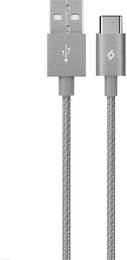 Кабель Ttec AlumiCable USB - USB Type-C (M/M), 1.2 м, Space Gray (2DK18UG)