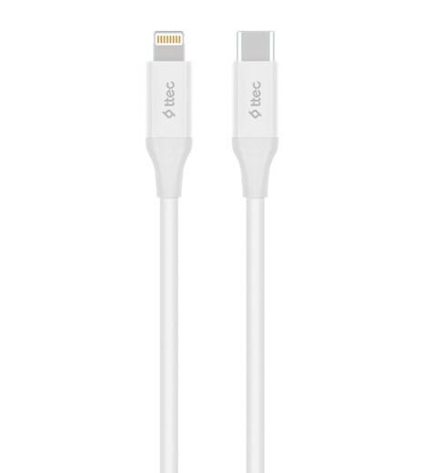 Кабель Ttec USB Type-C - Lightning (M/M), 1.5 м, White (2DK40B)