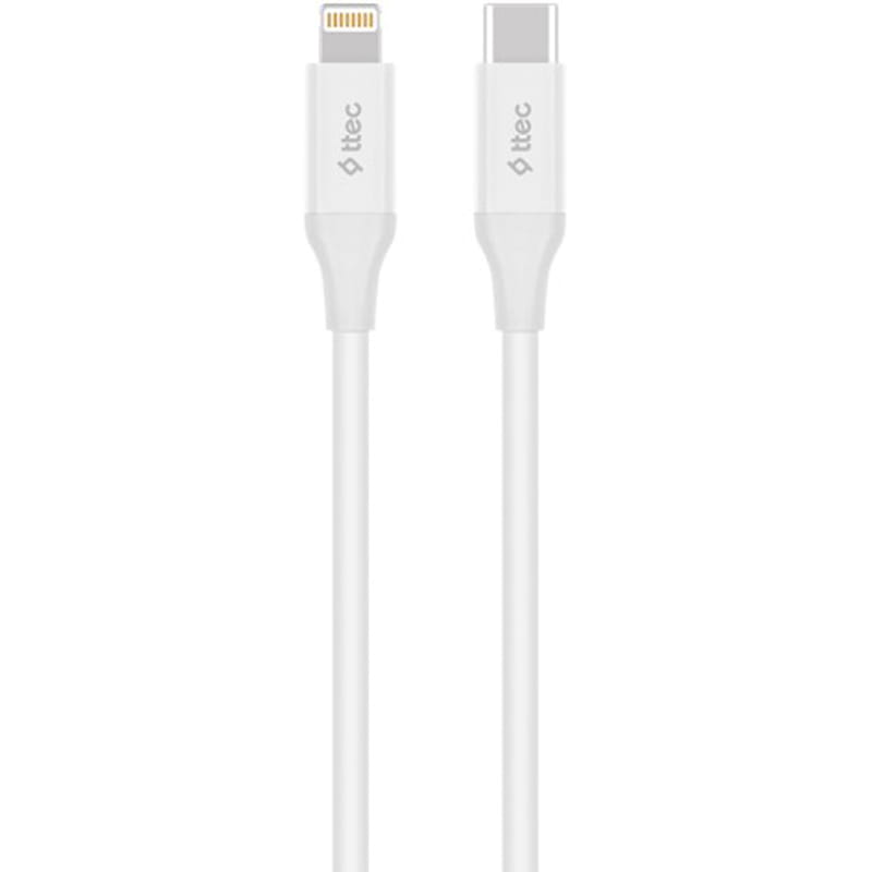 Кабель Ttec USB Type-C - Lightning (M/M), 1.5 м, White (2DK40B)