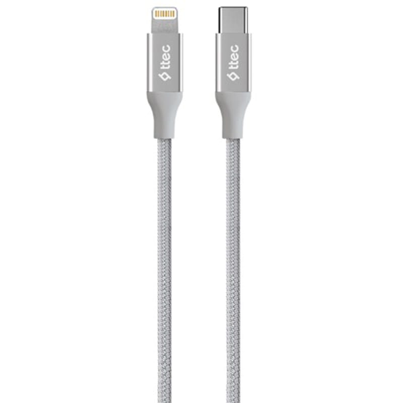 Кабель Ttec AlumiCable USB Type-C - Lightning (M/M), 1.5 м, Silver (2DK41G)