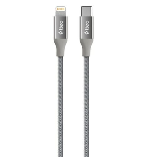 Кабель Ttec AlumiCable USB Type-C - Lightning (M/M), 1.5 м, Space Gray (2DK41UG)