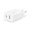 Фото - Сетевое зарядное устройство Ttec SmartCharger Duo USB-C/USB-A 2.4А/12Вт White (2SCS25B) | click.ua