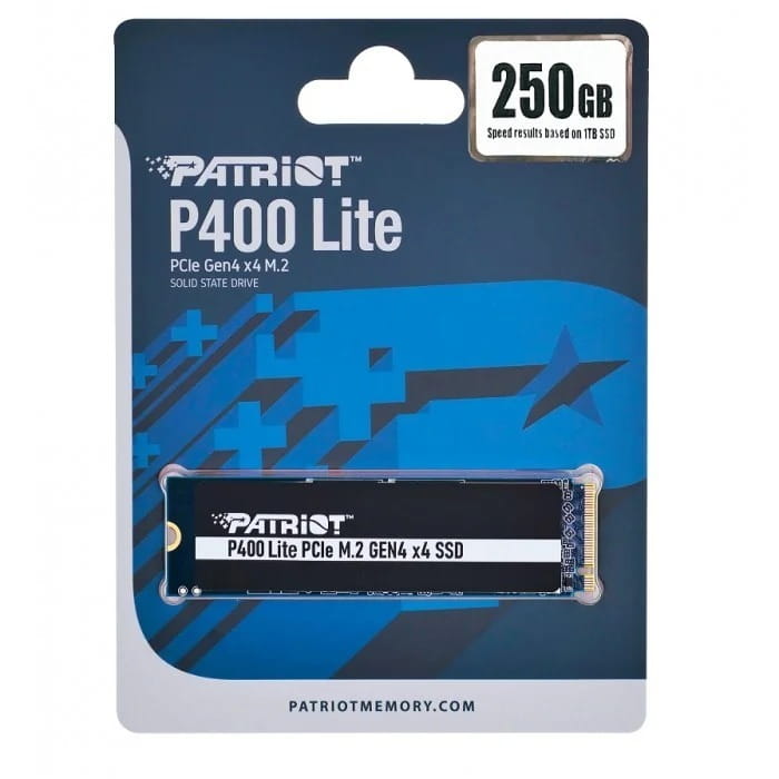 Накопитель SSD  250GB Patriot P400 Lite M.2 2280 PCIe 4.0 x4 NVMe TLC (P400LP250GM28H)