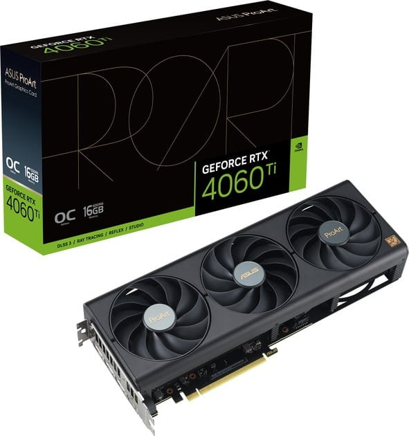 Видеокарта GF RTX 4060 Ti 16GB GDDR6 ProArt OC Asus (PROART-RTX4060TI-O16G)