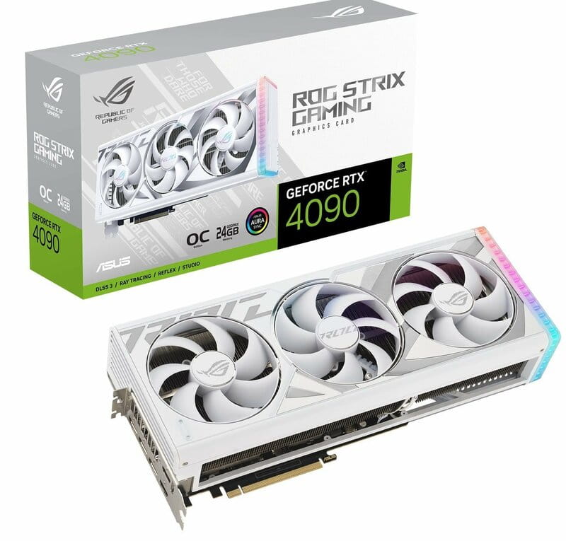 Відеокарта GF RTX 4090 24GB GDDR6X ROG Strix Gaming OC White Edition Asus (ROG-STRIX-RTX4090-O24G-WHITE)