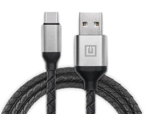 Фото - Кабель REAL-EL   Premium Leather USB - USB Type-C , 1 м, Black (EL12350 (M/M)