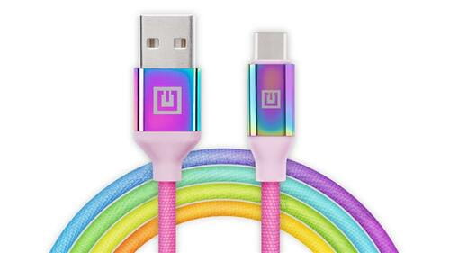 Фото - Кабель REAL-EL   Premium USB - USB Type-C (M/M), 1 м, Rainbow  (EL123500050)