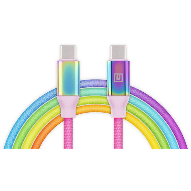 Кабель REAL-EL Premium USB Type-C - USB Type-C (M/M), 1 м, Rainbow (EL123500053)
