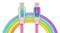 Фото - Кабель REAL-EL Premium USB Type-C - USB Type-C (M/M), 1 м, Rainbow (EL123500053) | click.ua