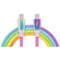 Фото - Кабель REAL-EL Premium USB Type-C - USB Type-C (M/M), 1 м, Rainbow (EL123500053) | click.ua
