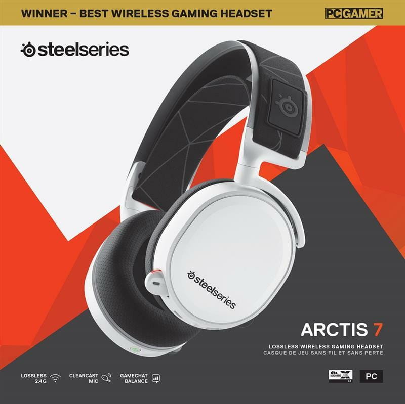 Гарнитура SteelSeries Arctis 7 2019 Edition White (61508)