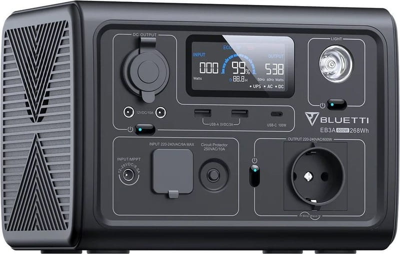 Зарядна станція Bluetti EB3A 268Wh, 600W (PB930784)