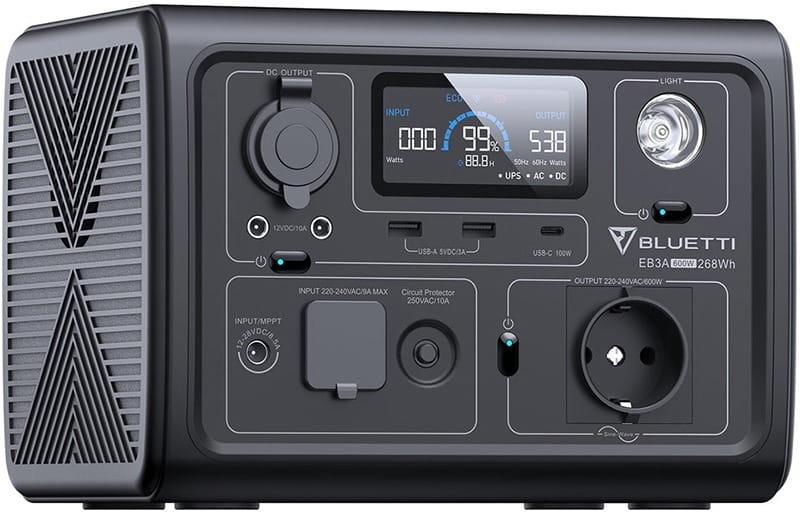 Зарядная станция Bluetti EB3A 268Wh, 600W (PB930784)