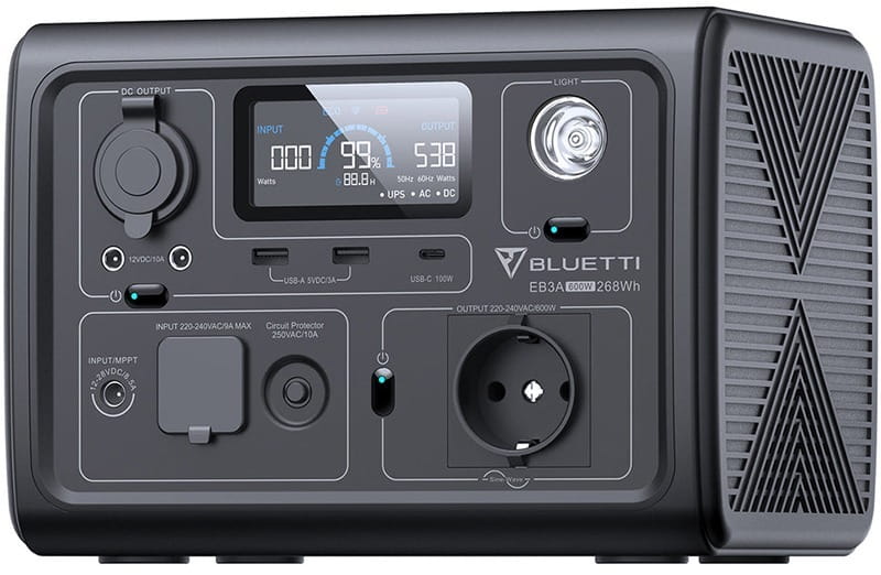 Зарядная станция Bluetti EB3A 268Wh, 600W (PB930784)