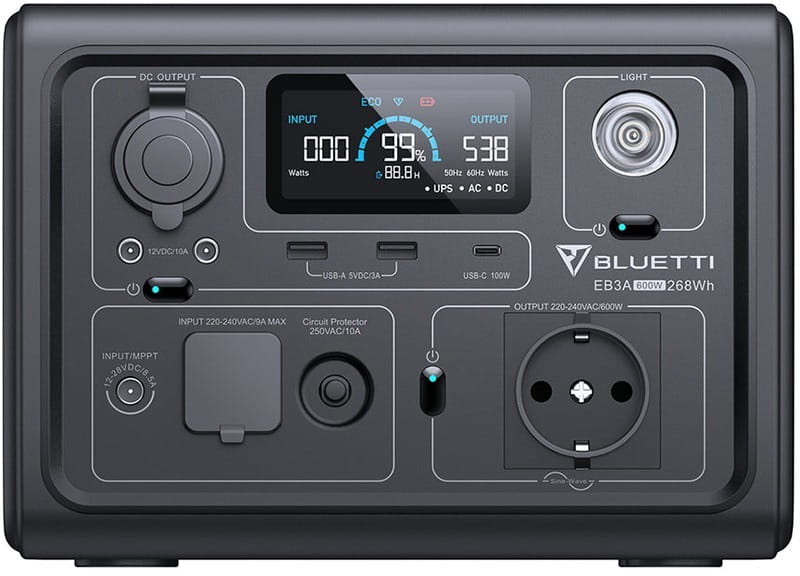 Зарядная станция Bluetti EB3A 268Wh, 600W (PB930784)