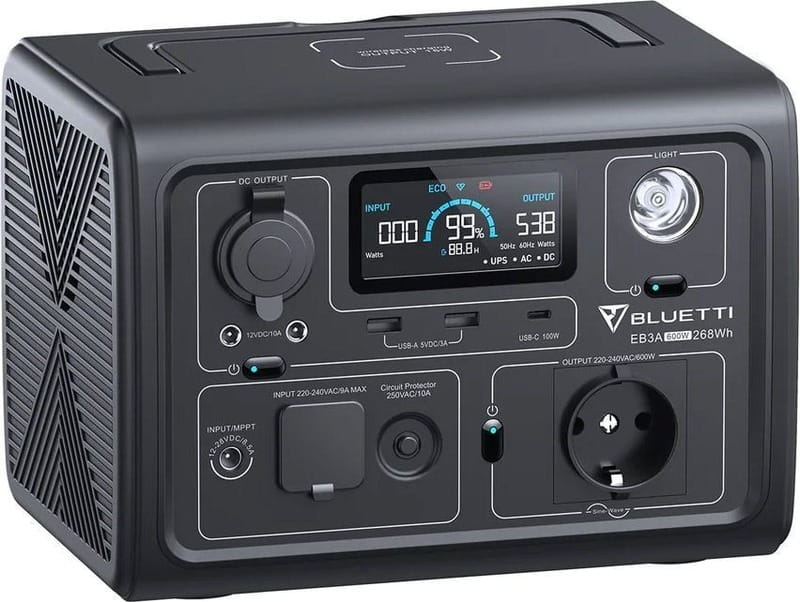 Зарядна станція Bluetti EB3A 268Wh, 600W (PB930784)