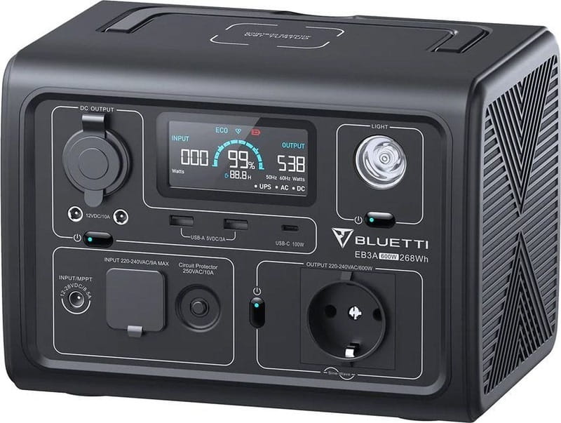 Зарядна станція Bluetti EB3A 268Wh, 600W (PB930784)