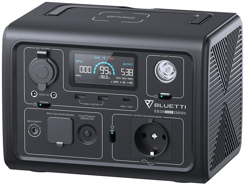 Зарядная станция Bluetti EB3A 268Wh, 600W (PB930784)