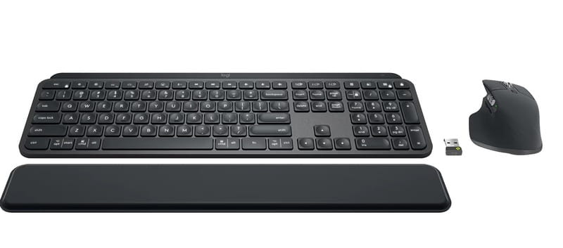 Комплект (клавиатура, мышь) беспроводной Logitech MX Keys Combo for Business Graphite US (920-010933)