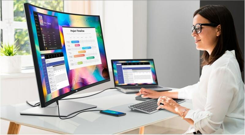 Монитор DELL 38" UltraSharp U3824DW (210-BHXB) IPS Black/Silver Curved