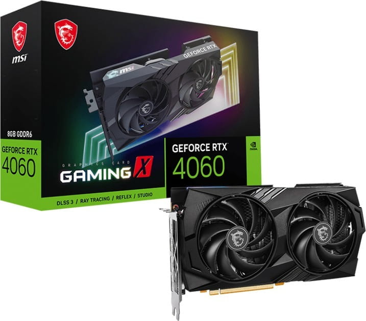 Відеокарта GF RTX 4060 8GB GDDR6 Gaming X MSI (GeForce RTX 4060 GAMING X 8G)