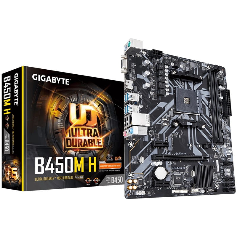 Материнская плата Gigabyte B450M H Socket AM4