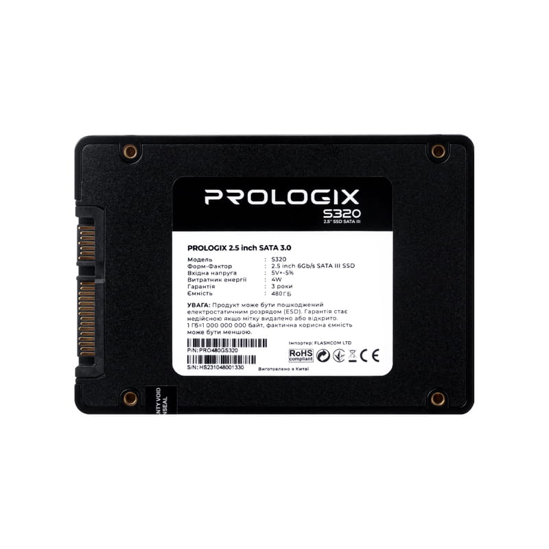 Накопитель SSD  480GB Prologix S320 2.5" SATAIII TLC (PRO480GS320)