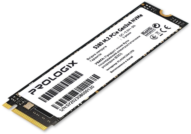 Накопитель SSD  256GB Prologix S380 M.2 2280 PCIe 3.0 x4 NVMe 3D TLC (PRO256GS380)