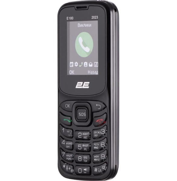 Мобильный телефон 2E E180 2023 Dual Sim Black (688130251044)