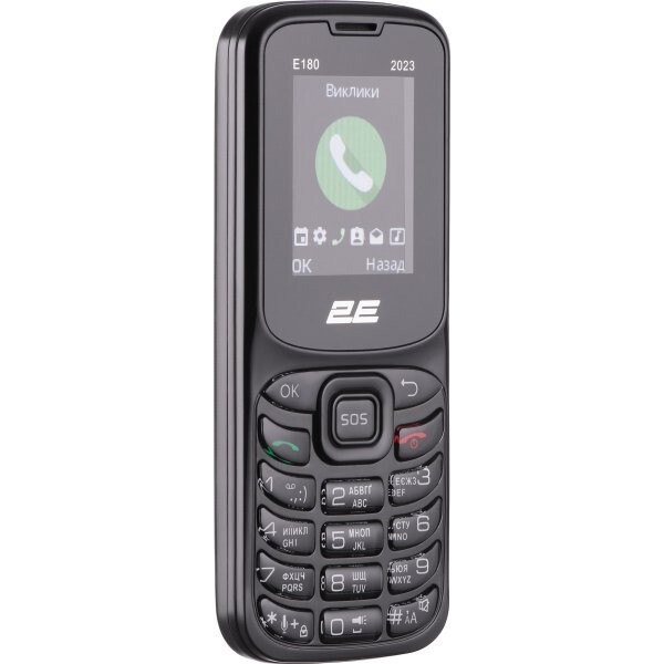 Мобiльний телефон 2E E180 2023 Dual Sim Black (688130251044)