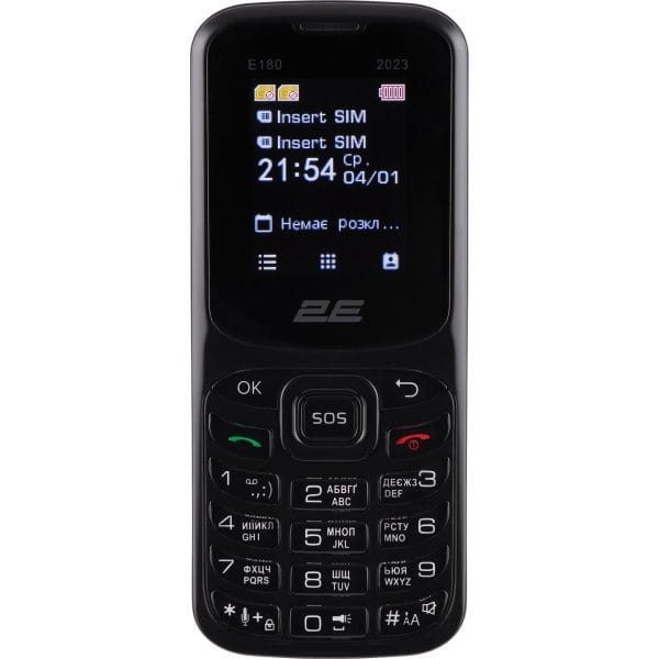 Мобильный телефон 2E E180 2023 Dual Sim Black (688130251044)